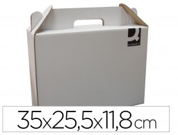 Caja maletin para envío Q-Connect cartón 355x120x258 mm. con asa